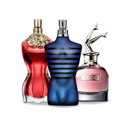 Kit de 3 perfumes LA BELLE, ULTRA MALE e Gaultier SCANDAL 100ml